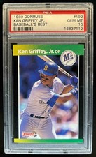 1989 Donruss Baseball's Best Ken Griffey, Jr. RC #192 Mariners PSA 10