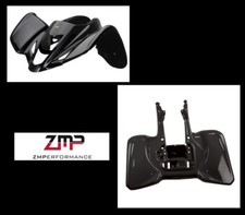 NUEVO JUEGO GUARDABARROS DELANTERO Y TRASERO PLÁSTICO NEGRO SUZUKI LTZ400 Z400 KFX400 PLÁSTICO