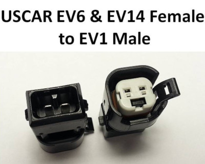 Solid type Uscar to ev1 adaptor ev1 to ev6 ev14 for bosch LS1 LS2 Solid type Uscar to ev1 adaptor ev1 to ev6 ev14 for bosch LS1 LS2