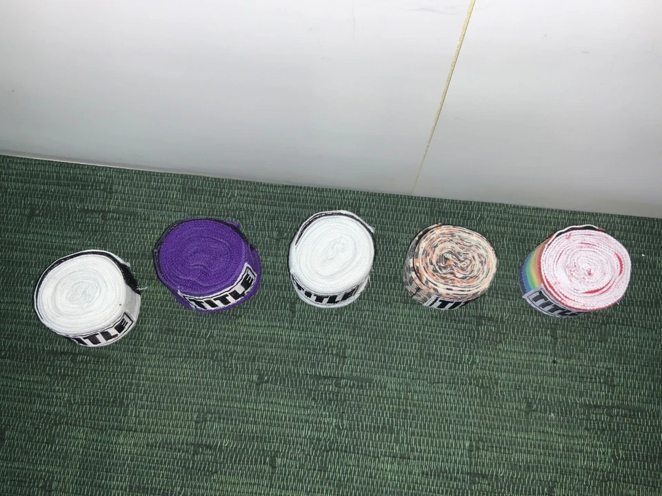 TITLE Boxing 180’ Semi Elastic Mexican Hand Wrap- Lot of Mismatched/ Multi color - Image 4 of 4