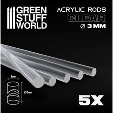 Acrylic Rods - Round 3 mm CLEAR - Flying Stem Small Flyers