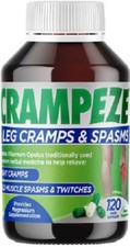 Crampeze Leg Cramps and Spasms / Muscle Cramps / Tired Legs / 120 Caps