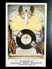 Litho (1297) Reklame Werbung für Edison Bell Records Schallplatte Grammophon