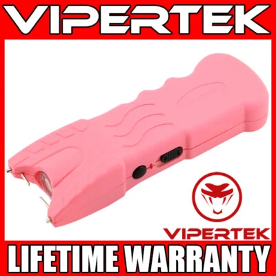 VIPERTEK Stun Gun VTS-979 - PINK Heavy Duty Rechargeable LED Flashlight