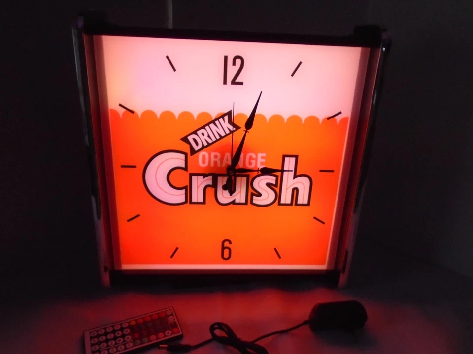 Drink Orange Crush Reloj de Pared Luz LED Nuevo Foto 4 de 4