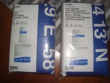 Copripiumino IKEA LISEL con federa (s) bianco blu set letto morbido Ikea Best NUOVO