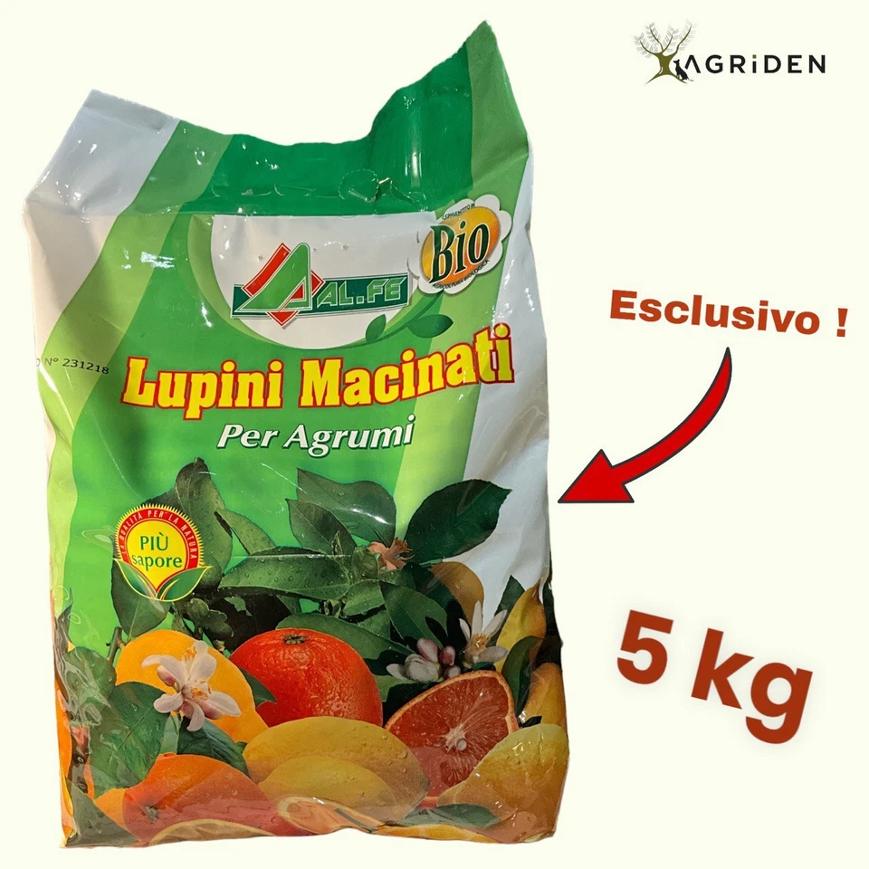 LUPINI MACINATI CONCIME BIO PER AGRUMI 5 KG - ALFE - PROMO DA 3 !!!