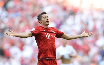 Kleines A6 Robert Lewandowski Poster (nagelneu)
