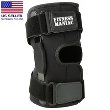 Hinged Knee Brace for Men and Women, Knee Support for Swollen ACL, Tendon, Black