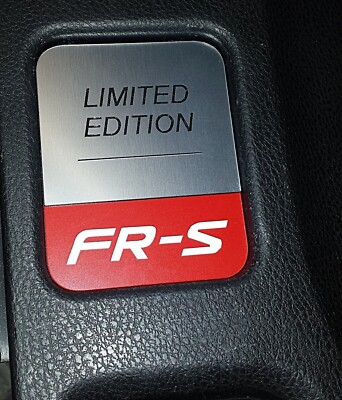 Console Plaque For Toyota 86 SCION FR-S  FRS w/o Seat Heaters Stainless Red