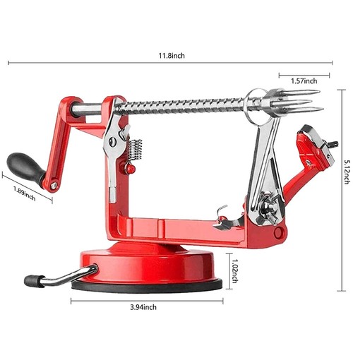 3-in-1 Kitchen Tool Apple Fruit Corer Slicer Peeler Slinky Machine Potato Cutter - Picture 10 of 11
