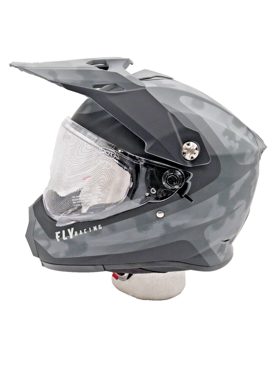 FLY RACING TREKKER PULSE HELMET GREY/BLACK CAMO SIZE XS - 73