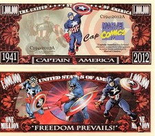 USA 1 Million Dollar banknote 'Captain America' (Marvel) - NEW - UNC & CRISP