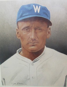 Walter Johnson – (BB HoF) One of a Kind Baseball artwork by Jim Bliss
