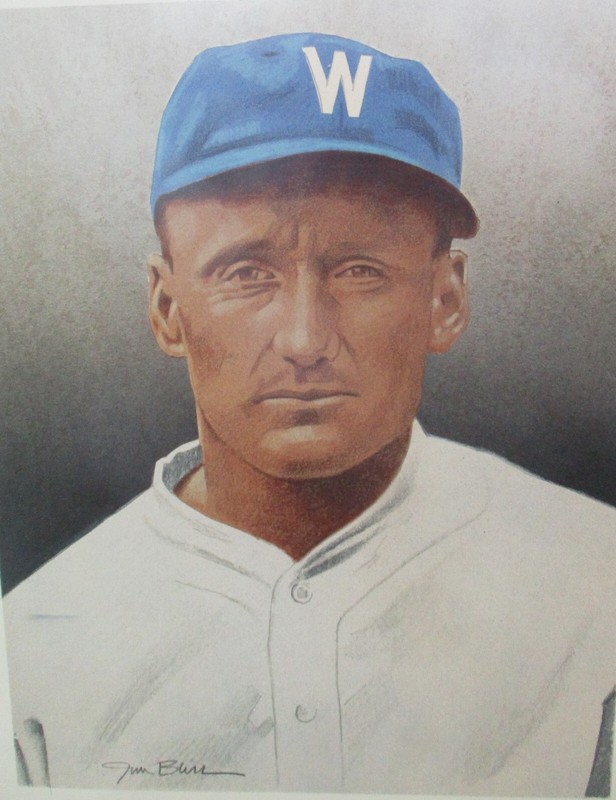 Walter Johnson – (BB HoF) One of a Kind Baseball artwork by Jim Bliss