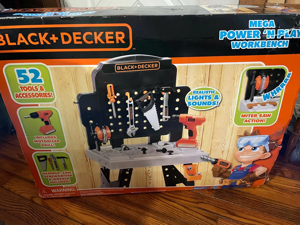 BLACK+DECKER Power Tool Workshop - Play Toy Workbench for Kids