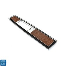 1970-72 Monte Carlo Console Top Plate 4-speed Woodgrain Assembly With Emblem New