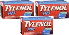 Tylenol PM Extra Strength 500mg Caplets 100ct 3 Pack 