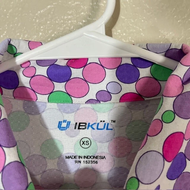 IBKUL Top Mujer XS 1/4 Cremallera Malla Manga Larga Golf Tenis Púrpura Rosa Arte Foto 3 de 4