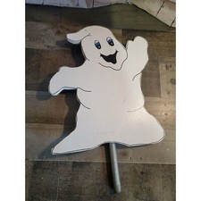 Wooden Halloween ghost lawn decor