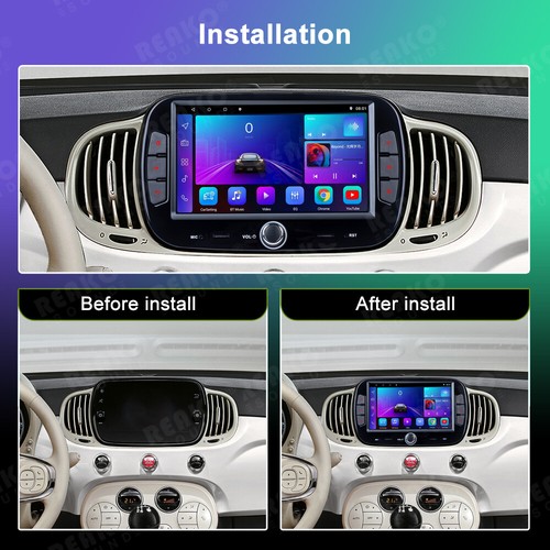 Autoradio Android 13 7" Per FIAT 500 2016-2019 Wireless Carplay GPS WIFI Navi - Foto 3 di 13