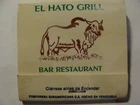 Match Pouch - Restaurant EL HATO GRILLE - VENEZUELA - (P3).
