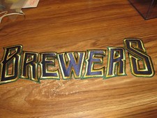 MILWAUKEE BREWERS JERSEY SPELL OUT IRON ON PATCH SWEET LOOKING