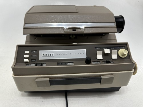 Vintage SEARS Automatic 500 No. 9865 SLIDE PROJECTOR Blower works Untested - Picture 3 of 17