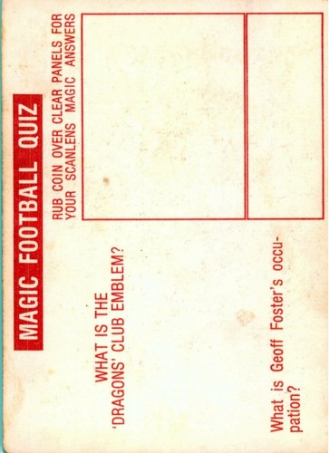 Signed 1975 CANTERBURY BULLDOGS NRL Card GEORGE PEPONIS Scanlens - Picture 2 of 2