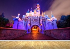 WALL MURAL DECAL PRINCESS DISNEY CASTLE BEDROOM VINYL GRAPHIC STICKER WALLPAPER