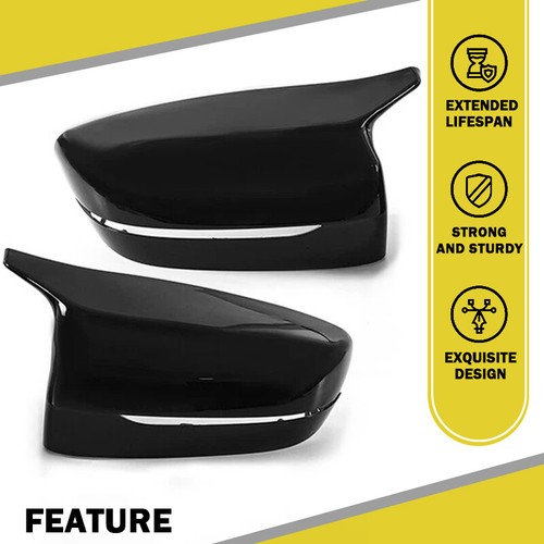 Gloss Black Side Mirror Cover Caps For BMW G20 G21 G22 G30 G31 G11 G14 G15 2PCS - Picture 17 of 18