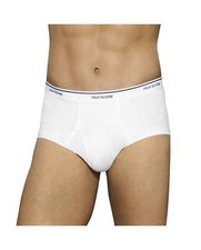Fruit of the Loom Men's White Briefs 9-Pack 100 Cotton Sizes LARGE