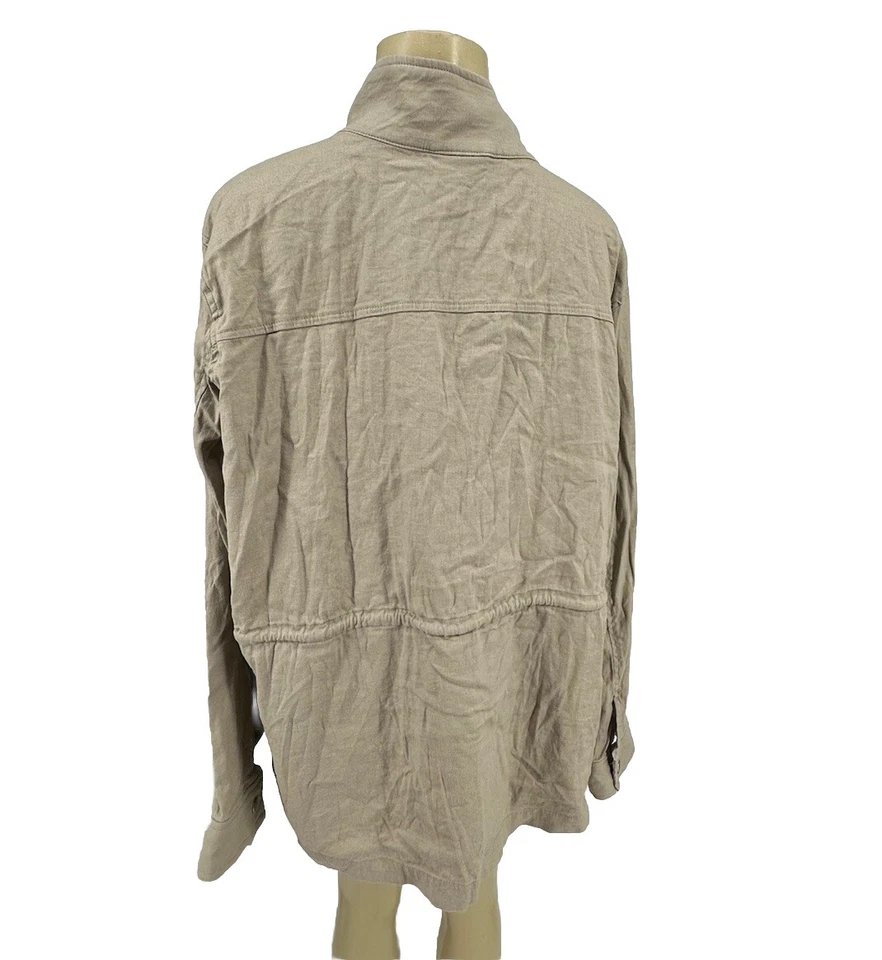 Chaqueta 32 Degrees Cool Para Mujer Cremallera Completa Tostada XL Manga Larga Mezcla de Lino 20-9 Foto 3 de 4