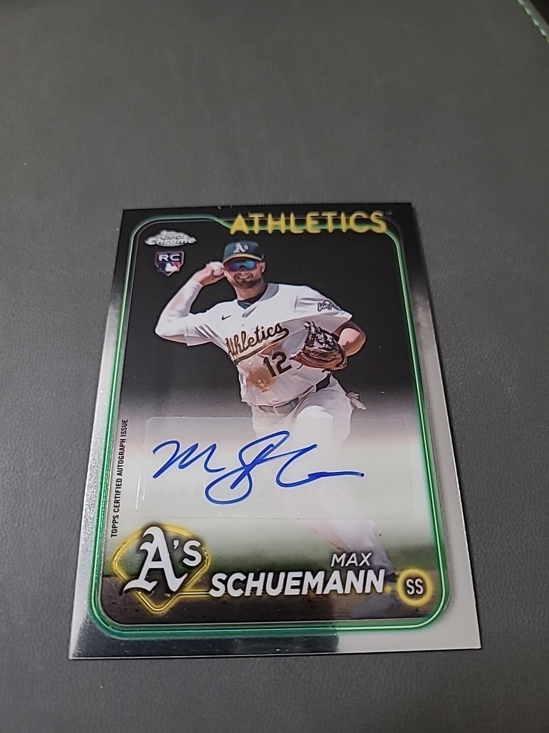 2024 Topps Chrome Update Series Autograph AC-MSC Max Schuemann Athletics RC Auto