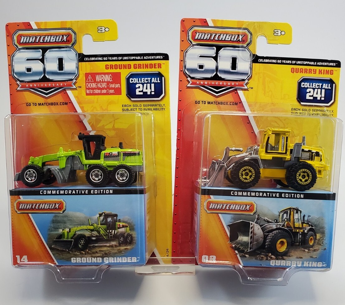 Matchbox Quarry King 3 Ground Grinder 14 Lot of 2 60th Anniversary 1/