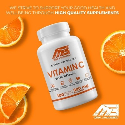 Vitamin C 500 mg - Extra Strength Immune & Antioxidant Support- 100 tablets
