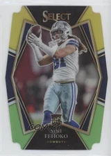 2021 Select Premier Level Green & Yellow Prizm Die-Cut Simi Fehoko Rookie RC