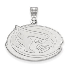 Sterling Silver LogoArt Iowa State University Cardinal Large Pendant SS030IAS