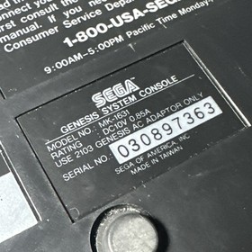 Sega Genesis - MK-1631 - Tested - Console Only