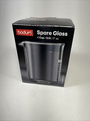 Bodum Bistro Spare Glass Carafe 4 Cup 0.5L 17oz New. K1