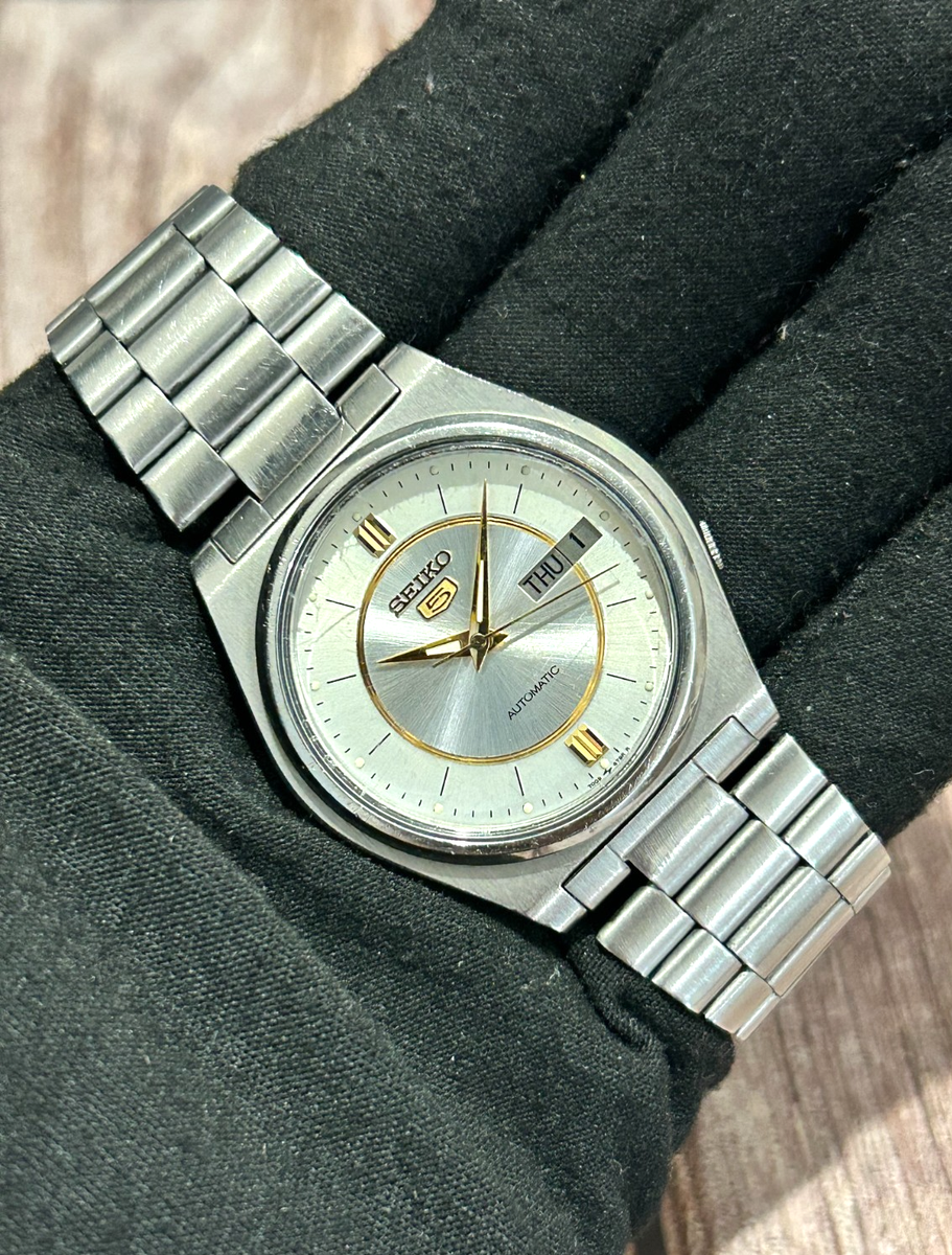 Vintage] Seiko 5 Automatic 6309-8800 Day/Date StainlessSteel Men's