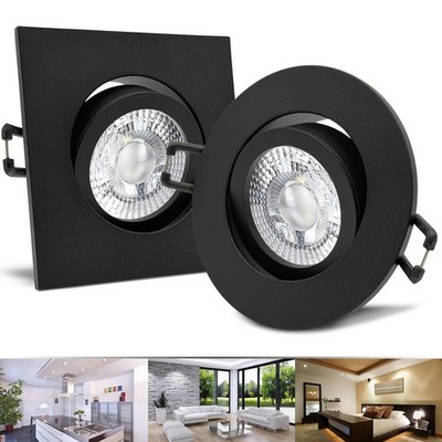 Led Einbaustrahler flach Spot 230V Einbau Strahler Deckenstrahler Set 5W 50° NER