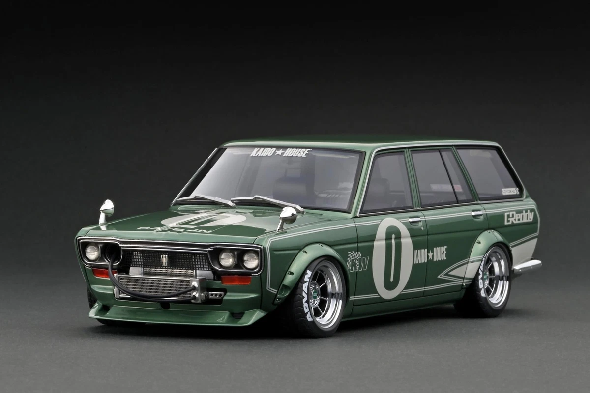 ミニカー IG31481/18 Datsun Bluebird (510) Wagon ignition model IG3148 1/18 Datsun Bluebird 510 Wagon Green