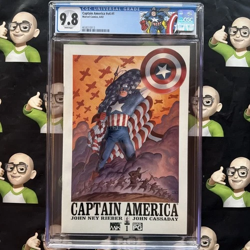 Captain America v4 #1~CGC 9.8~518~🏷️Custom Label🏷️~🔥ONLY 1 GRADED HIGHER🔥
