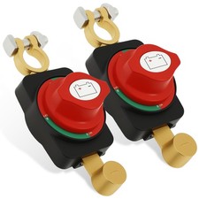 2 PCS Battery Disconnect Switch 12V-48V 275A, Waterproof Master Battery Cut Off