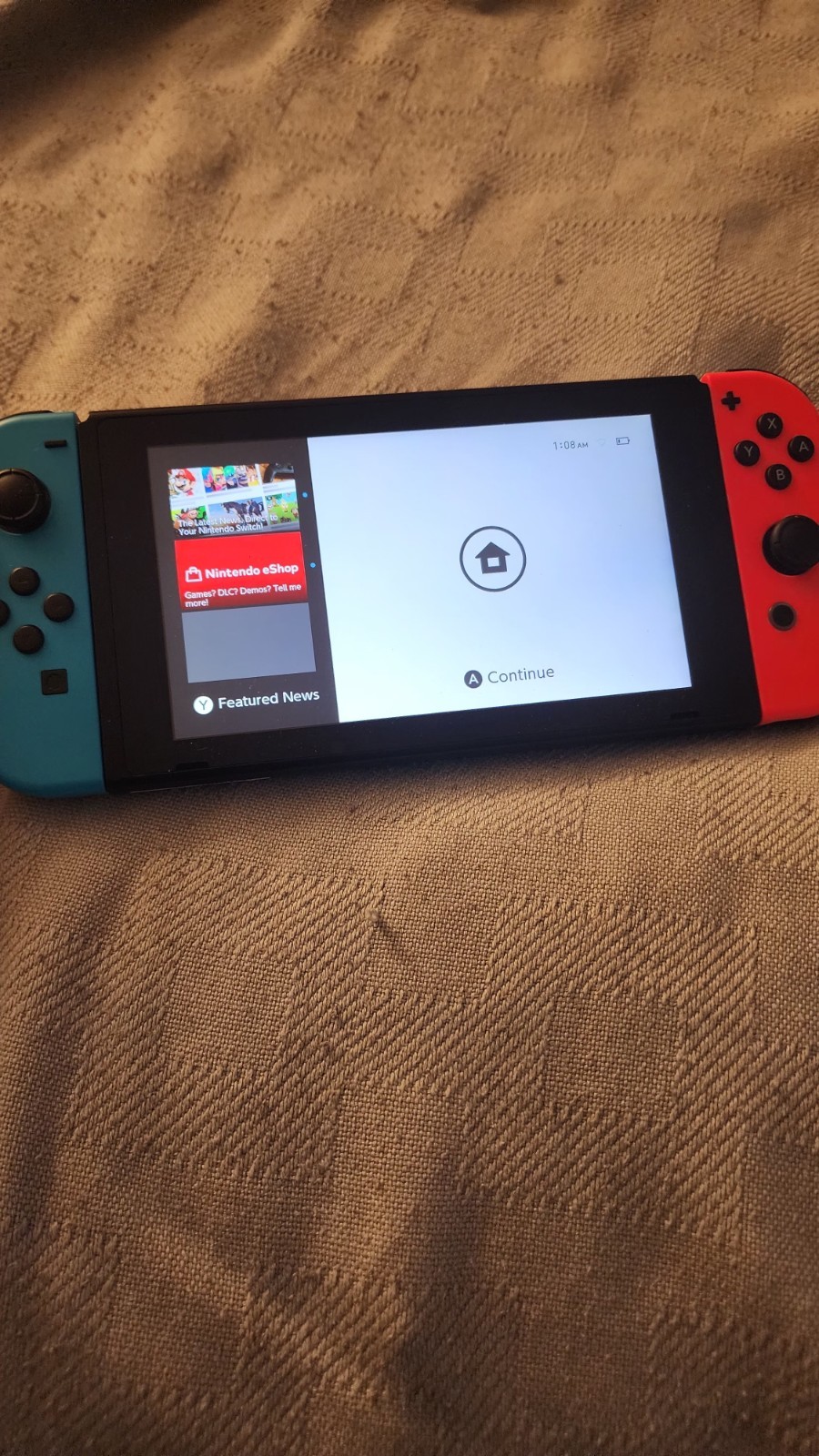 Nintendo Switch with Neon Blue and Neon Red Joy-Con (HAC-001-01)