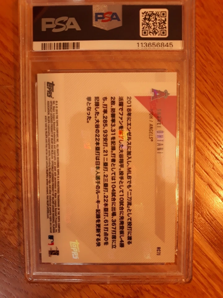 2018 TOPPS NOW O/S SHOHEI OHTANI MLB ALL STAR ROOKIE TEAM-JAPANESE #RC7J PSA 10! - Image 3 of 3