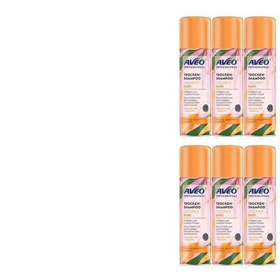 6x200ml AVEO Professional Trockenshampoo Coconut Babe | Frische & Duft