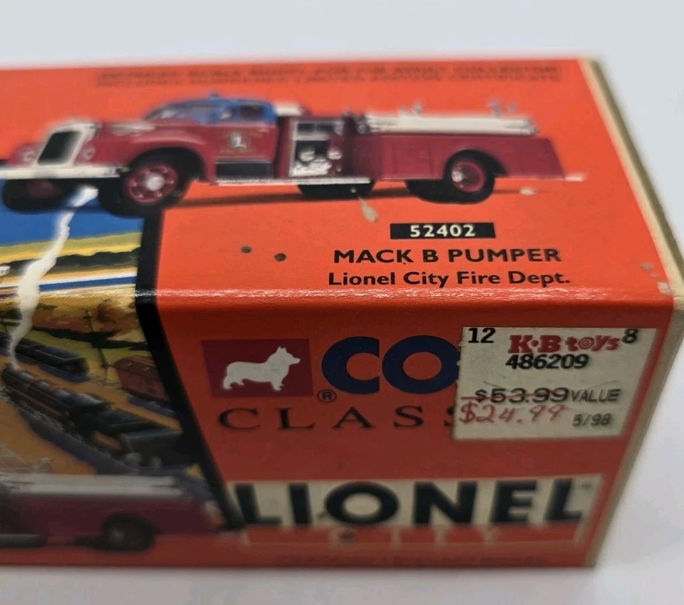 Corgi Lionel City Fire Dept MACK B PUMPER 1/50 Diecast Replica Truck 52402 NOS - Image 4 of 4