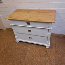 3 schübige Kommode um 1900 weiß